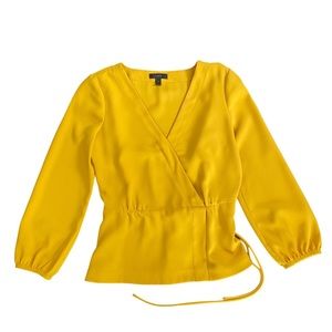 J.Crew Marigold Tie Blouse
